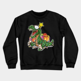 Tree Rex Christmas Dinosaur Crewneck Sweatshirt